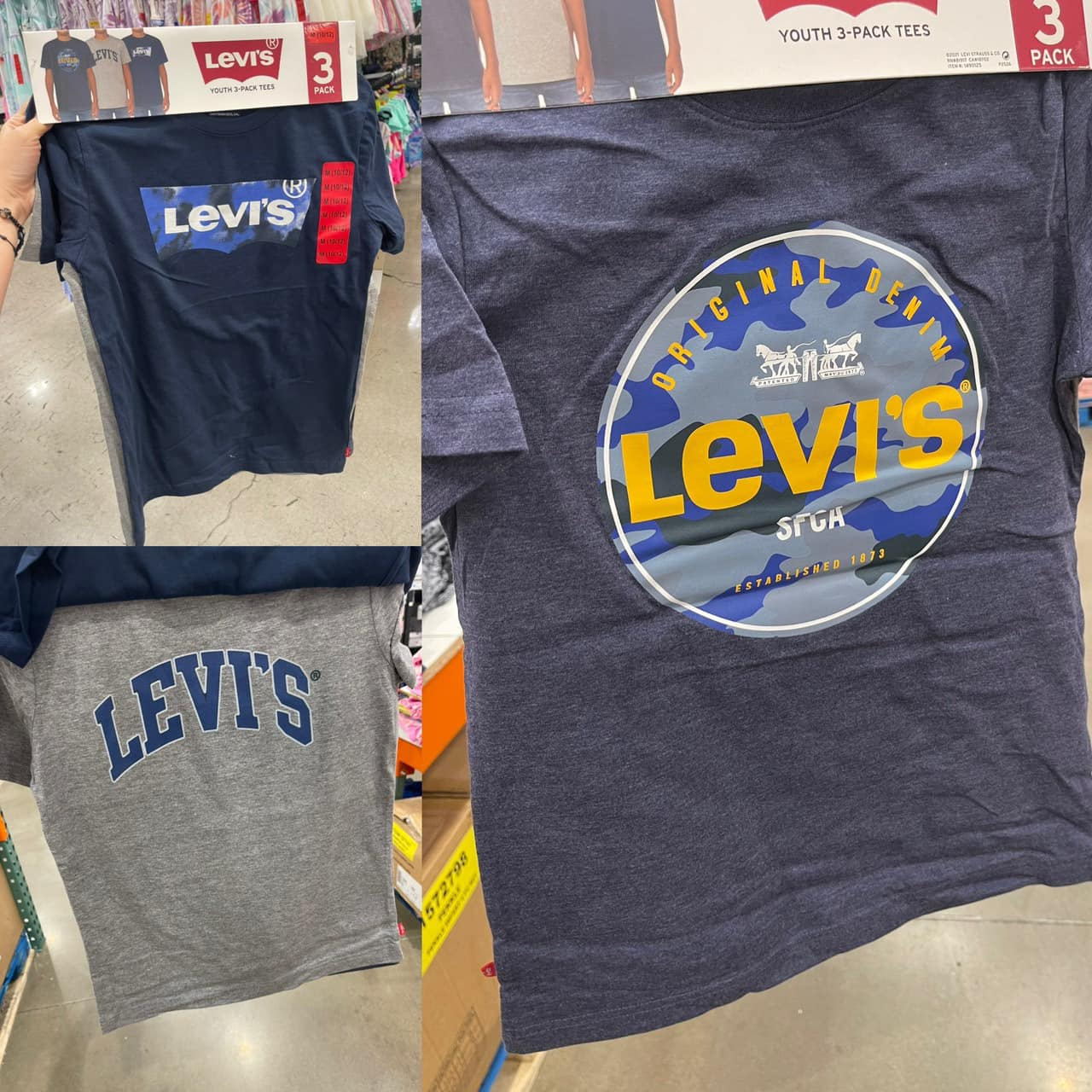 Sét 3 áo Levis ( xanh L)