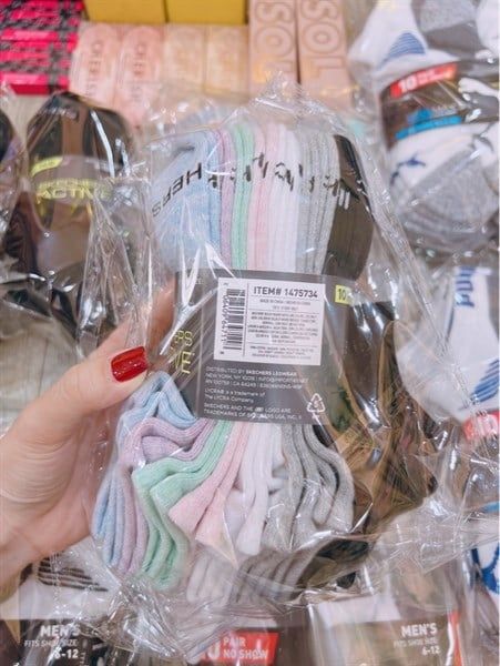 Set 10 đôi vớ/tất Skechers Active Cotton No Show cổ thấp