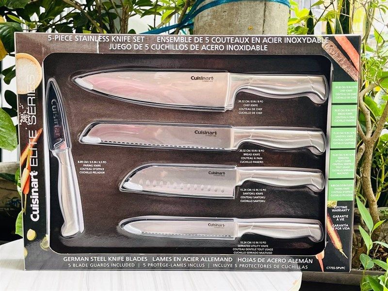 SET 5 DAO THÉP KHÔNG GỈ CUISINART ELITE SERIES 5-PIECE STAINLESS STEEL KNIFE SET