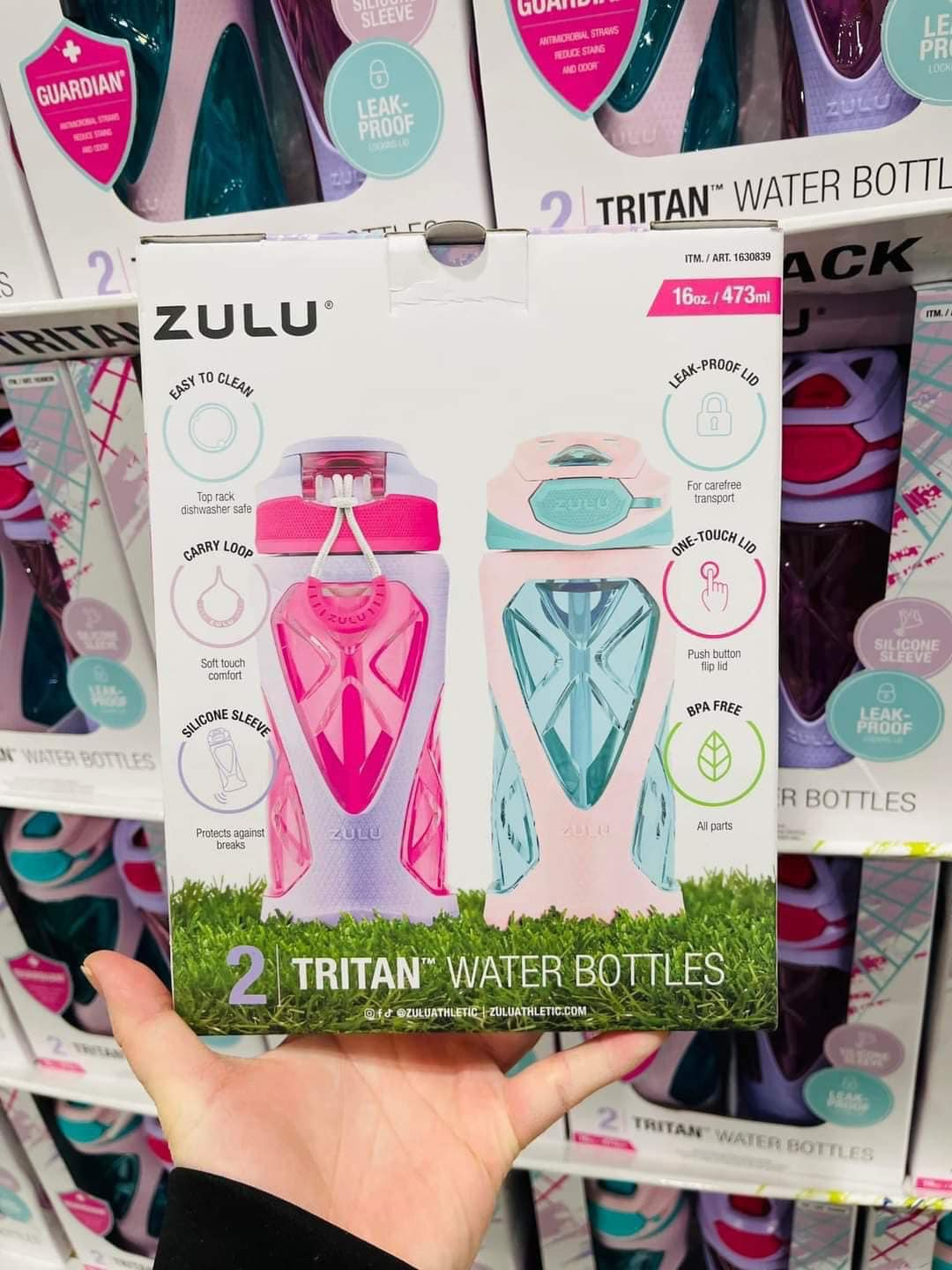 Set 2 Bình Nước Nhựa Tritan Cao Cấp Chịu Nhiệt Không Chứa BPA Zulu