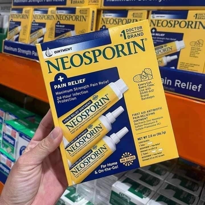 Thuốc mỡ Neosporin Pack 3 Trị Vết Thương, Trị Bỏng, Kháng Viêm_Mỹ