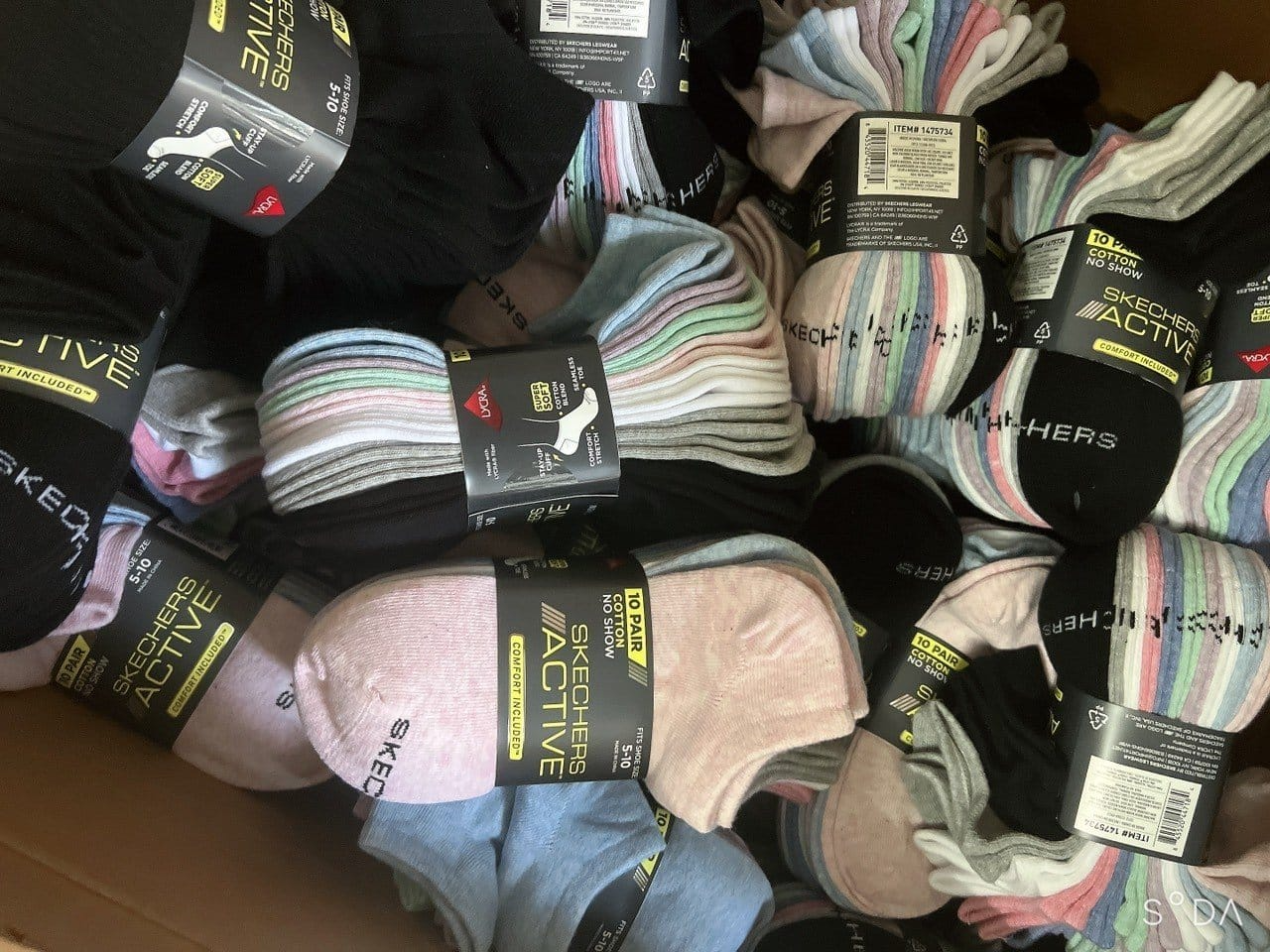 Set 10 đôi vớ/tất Skechers Active Cotton No Show cổ thấp
