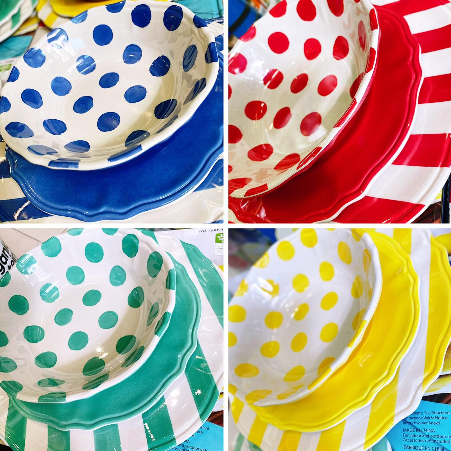 Sét 12 Chén Dĩa PIECE MELAMINE DINNER WARE