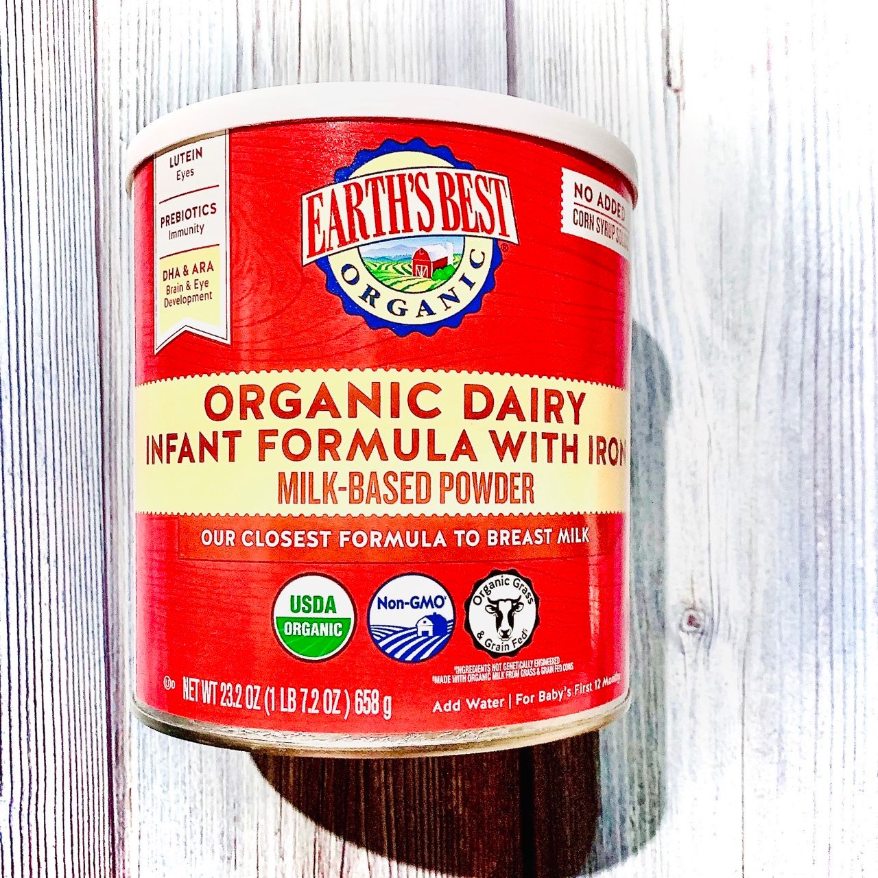 Sữa Bột Hữu Cơ Organic Earth’S Best Dairy Đỏ Dưới 12 Tháng - 658G