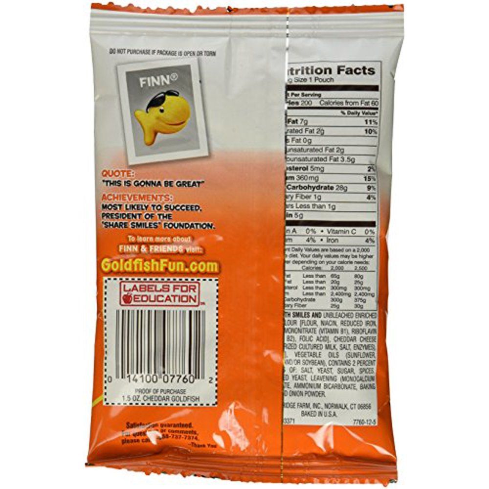  Bánh Cá Goldfish Vị Phô Mai Cheddar Pepperidge Farm 45 gói 28g 