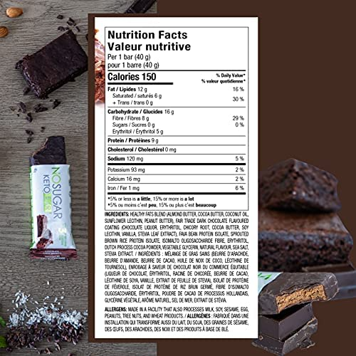 BÁNH ĂN KIÊNG - KHÔNG ĐƯỜNG Keto Bars NO SUGAR _ 8xBơ đậu phộng/4xSocola