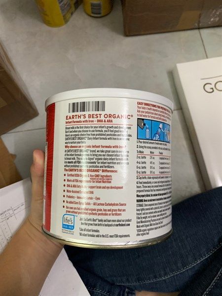 Sữa Bột Hữu Cơ Organic Earth’S Best Dưới 1 Tuổi - 595G (Đỏ)