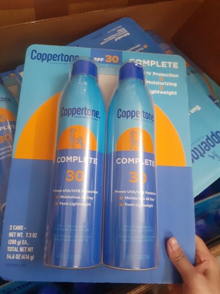 Set chống nắng XỊT CHỐNG NẮNG COPPERTONE COMPLETE SUNSCREEN SPRAY SPF 30