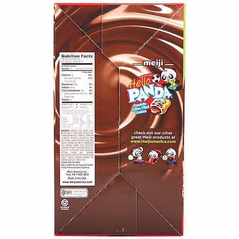 Bánh Gấu Nhân Kem Socola Meiji Hello Panda Chocolate Creme Filled Cookies Hộp 32 Gói 680g_Mỹ