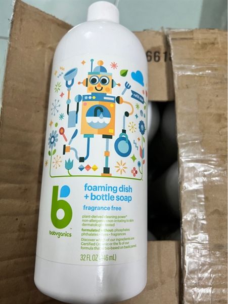 Babyganic nước rửa bình sữa không mùi ( 946ml)