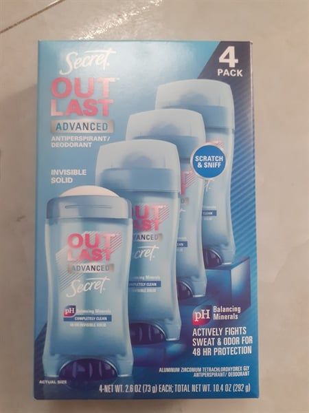 Lăn khử mùi ngăn mồ hôi nách Secret Out Last Advanced 292g