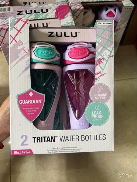 Set 2 Bình Nước Nhựa Tritan Cao Cấp Chịu Nhiệt Không Chứa BPA Zulu
