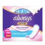  Băng Vệ Sinh Hằng Ngày Always Advance 100% Cotton Layer 200 Miếng (Costco) 