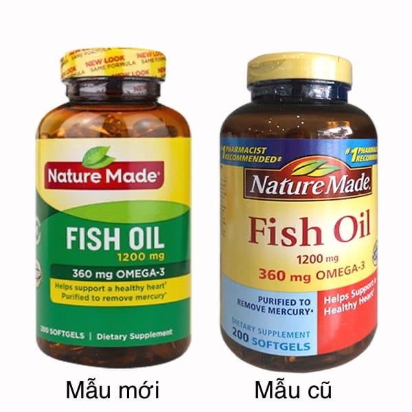 Dầu Cá Nature Made Fish Oil Omega-3 1200mg_200 Viên Của Mỹ