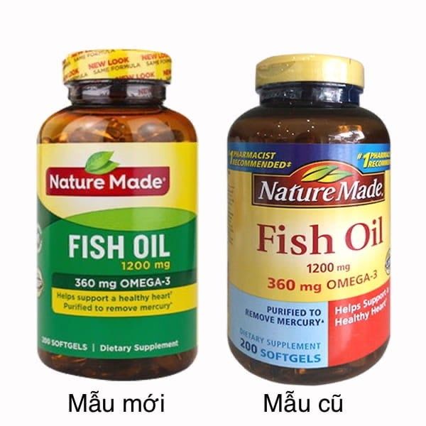  Dầu Cá Nature Made Fish Oil Omega-3 1200mg_200 Viên Của Mỹ 