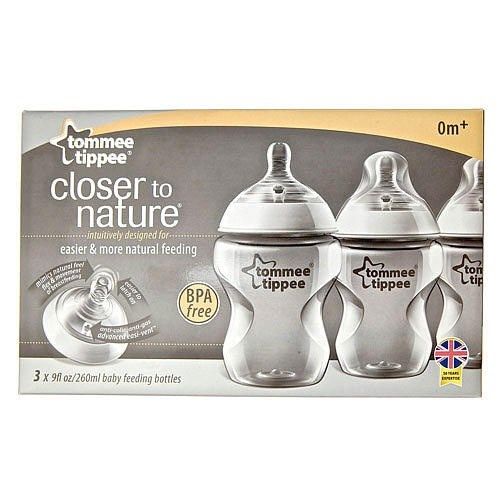 Set 3 Bình Sữa Tommee Tippee Closer To Nature 9oz(260ml)