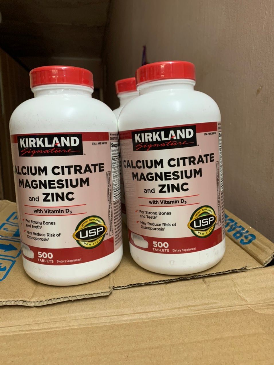 Viên Bổ Sung Calcium Citrate Magnesium And Zinc - Kirkland 500 Viên