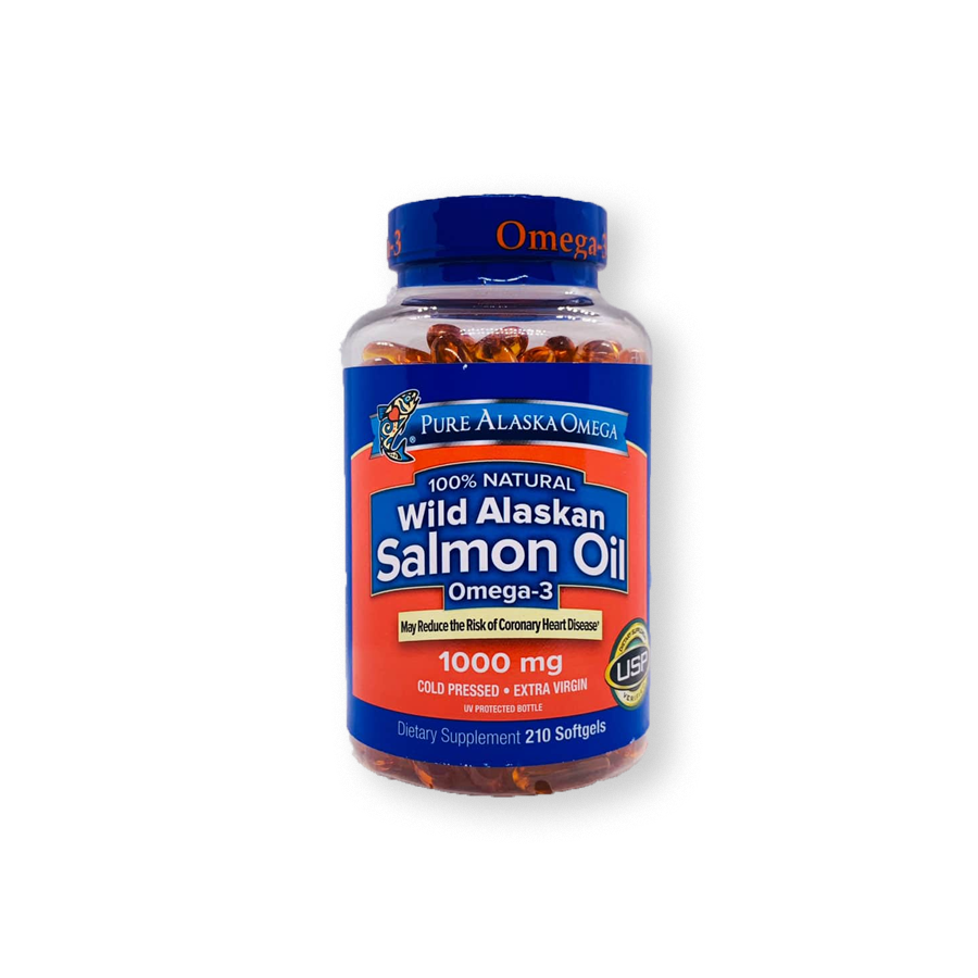 Thực phẩm chức năng Viên dầu cá hồi Pure Alaska Omega-3 Wild Salmon Oil 1000mg của Mỹ