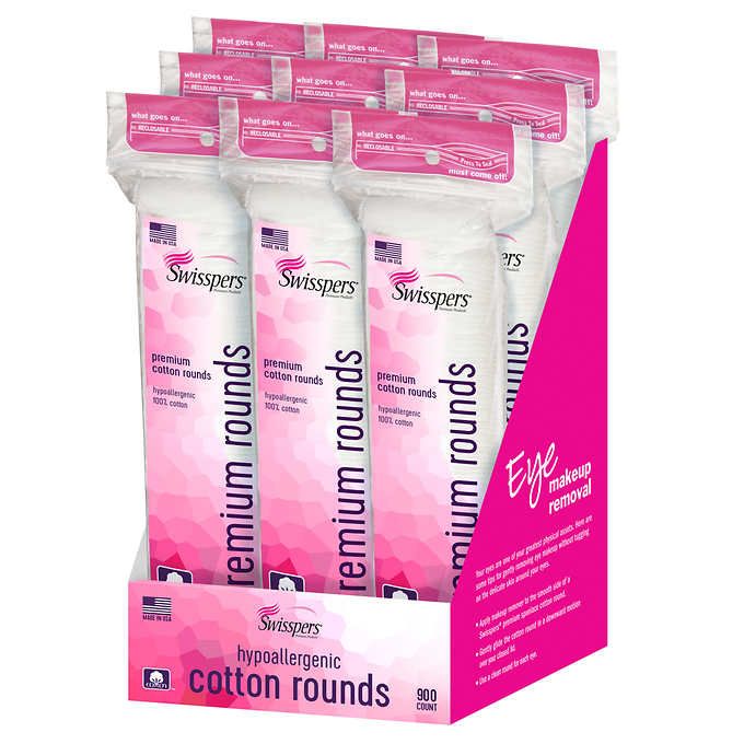 Bông Tẩy Trang Cao Cấp Swissper Premium Round 900 Miếng