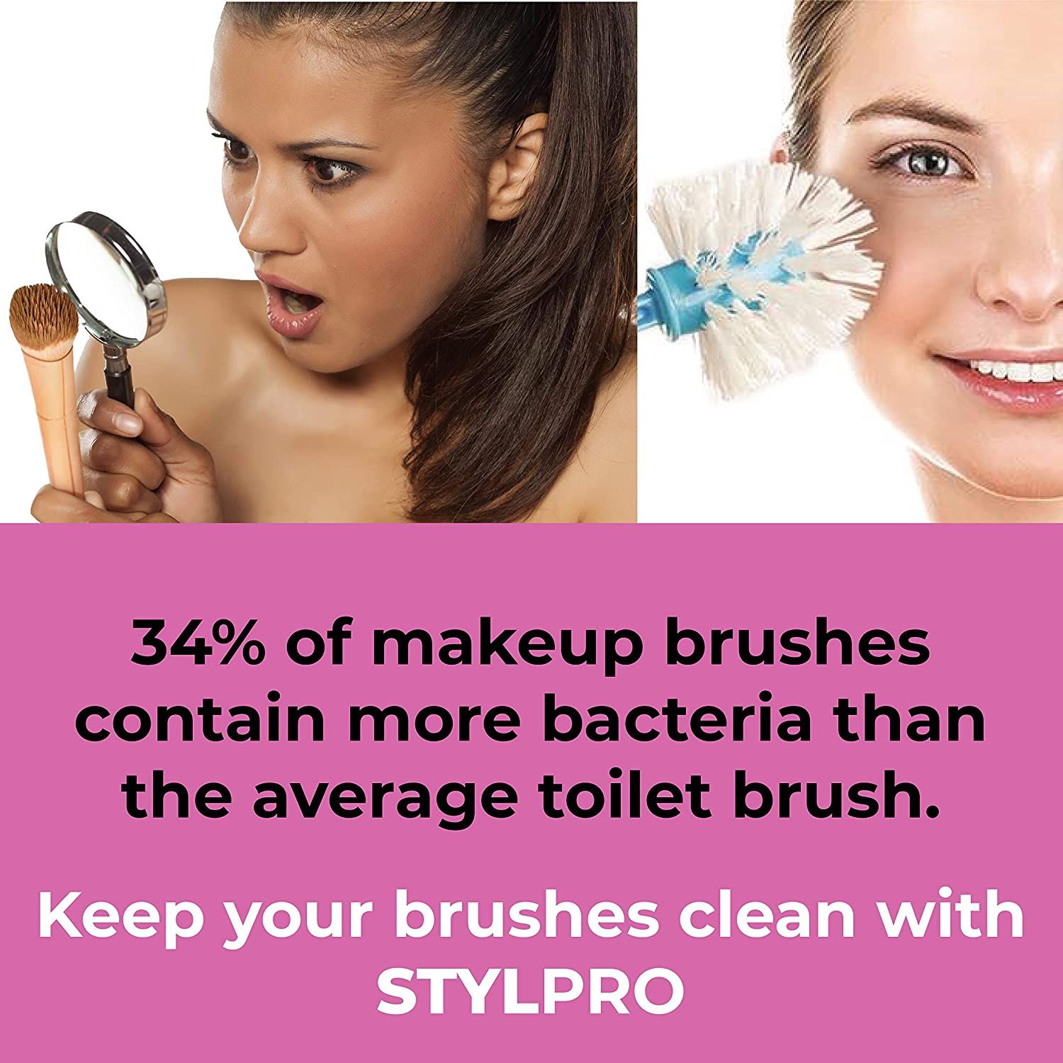 Bộ Dụng Cụ Rửa Và Làm Khô Cọ Trang Điểm Trong 1 Giây Stylpro Makeup Brush Cleaner & Dryer In Second