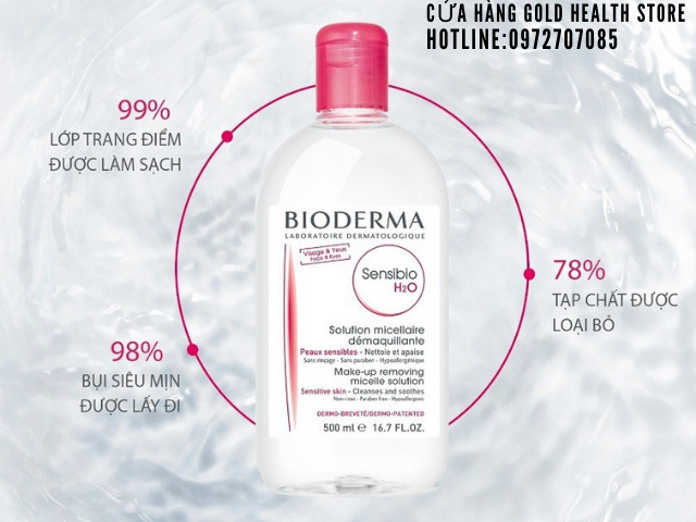Set 2 Nước tẩy trang Bioderma Sensibio H2O 2x16.7