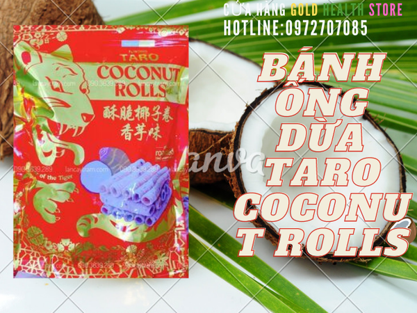  Bánh Ống Dừa Taro Coconut Rolls 