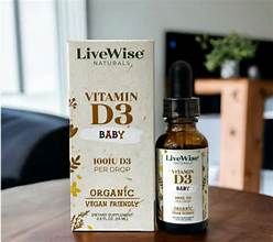 Vitamin D3 Baby Livewise Mỹ organic Vegan Friendly 400IU dạng giọt - 24ml