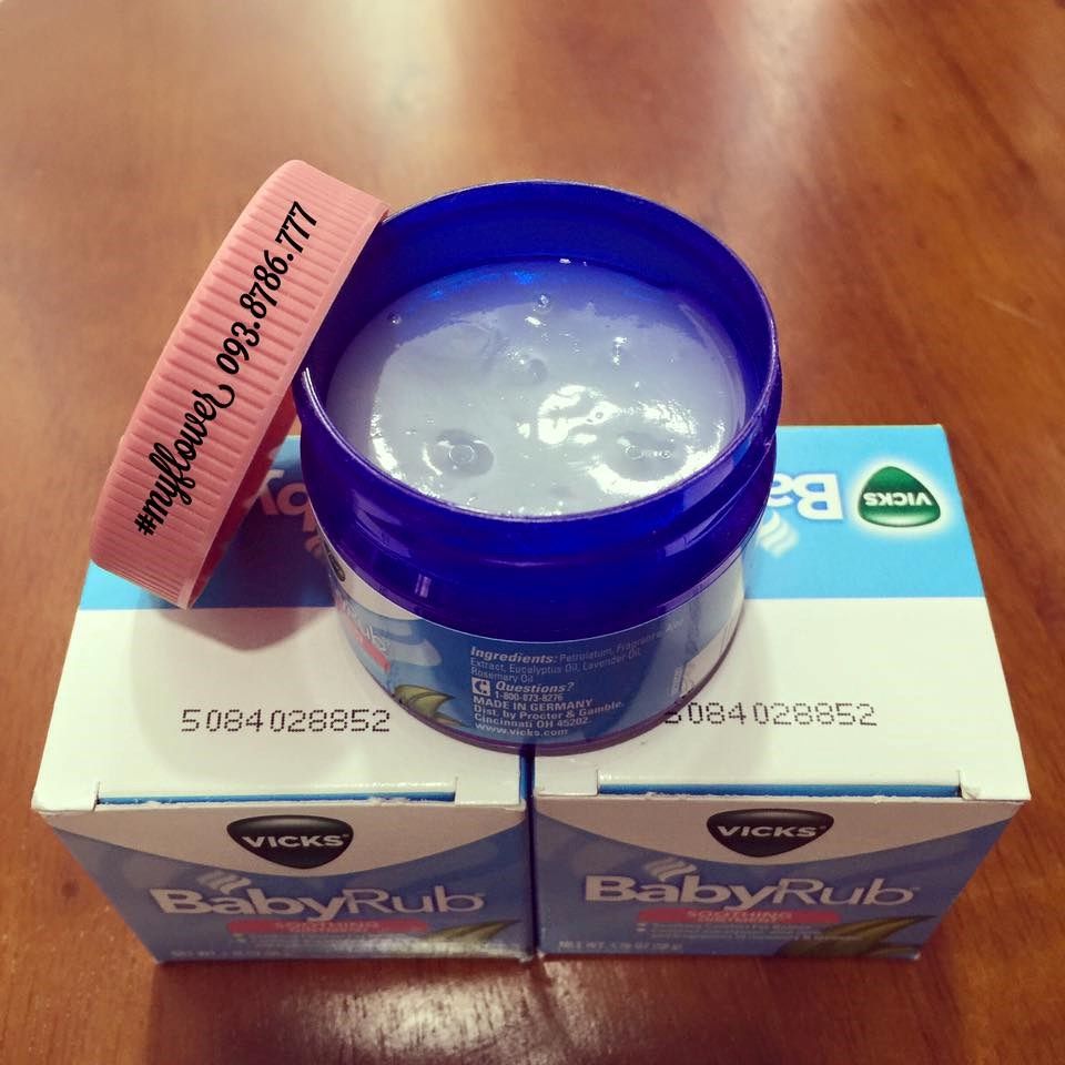 Dầu Bôi Ấm Ngực Vicks Baby Rub Cho Bé Từ 3 Tháng_50g