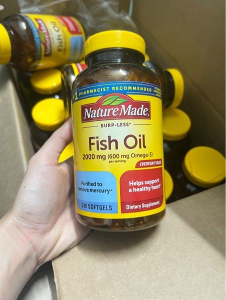 Viên dầu cá Nature Made Fish Oil 1200mg 360mg 230 viên Mỹ