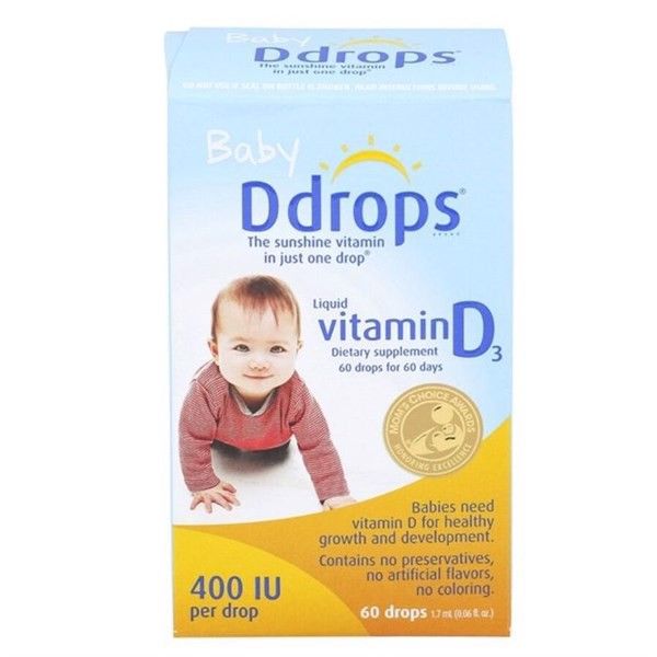 Baby Ddrops Vitamin D3 Cho Trẻ Sơ Sinh 60 Giọt Của Mỹ