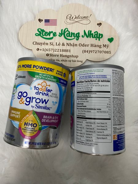  Sữa Similac Go & Grow  Cho Bé Từ 12-36 Tháng 1.02Kg 