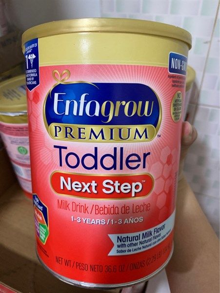 Sữa Bột Enfagrow Premium Toddler Next Step 3 Hương Tự Nhiên (Nắp Vàng) Cho Bé Từ 1-3 Tuổi - 1.04kg