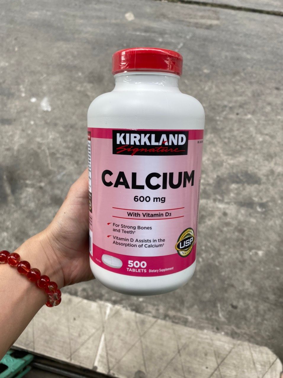 Viên Bổ Sung Calcium 600mg + D3 Kirkland Signature 500 Viên