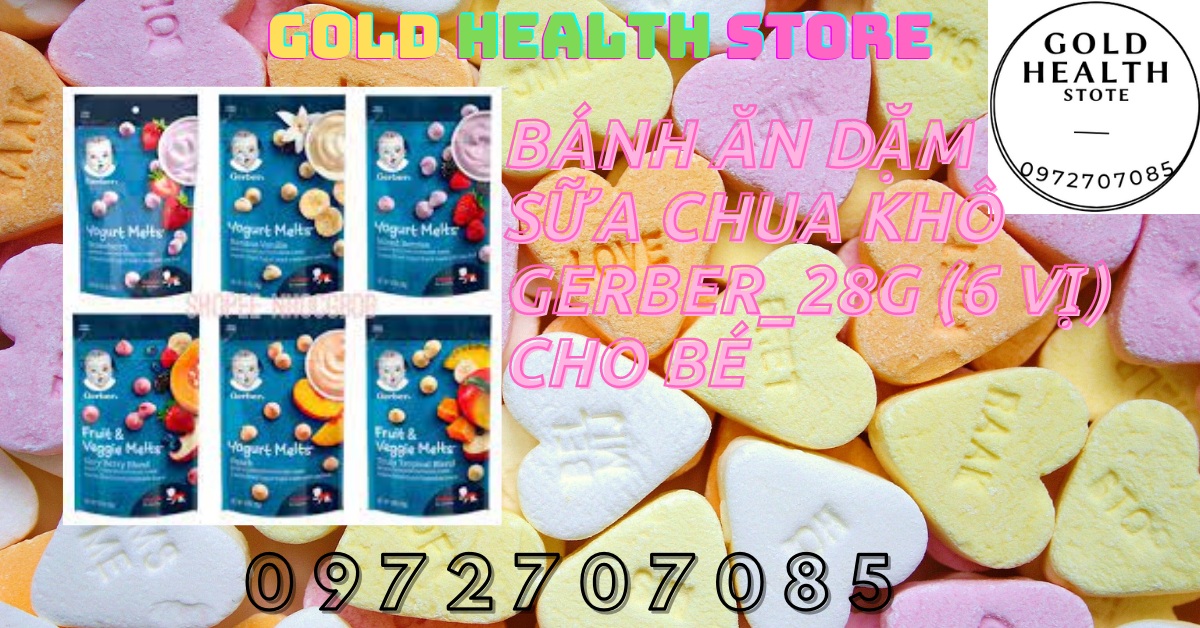 Bánh Ăn Dặm Sữa Chua khô Gerber_28g (6 Vị)