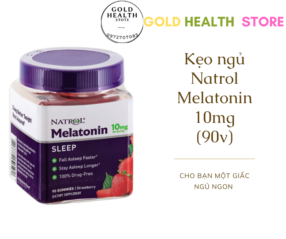 Kẹo ngủ Natrol Melatonin 10mg (90v)