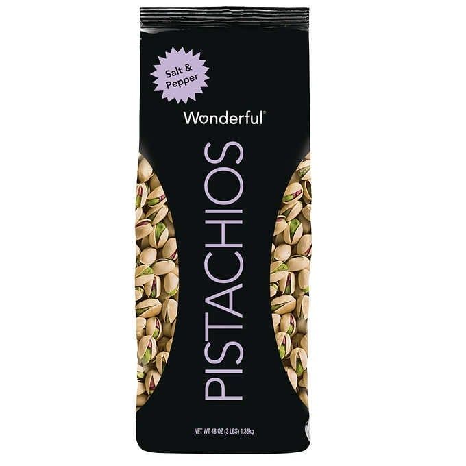 Hạt dẻ cười nguyên vỏ Wonderful Pistachios Salt & Pepper 1.36kg_Mỹ