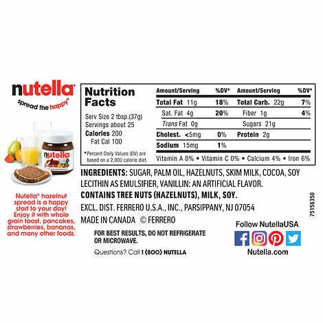Bơ Hạt Phỉ Phết Cacao Nutella Hazelnut Spread with Cocoa 950g_Mỹ