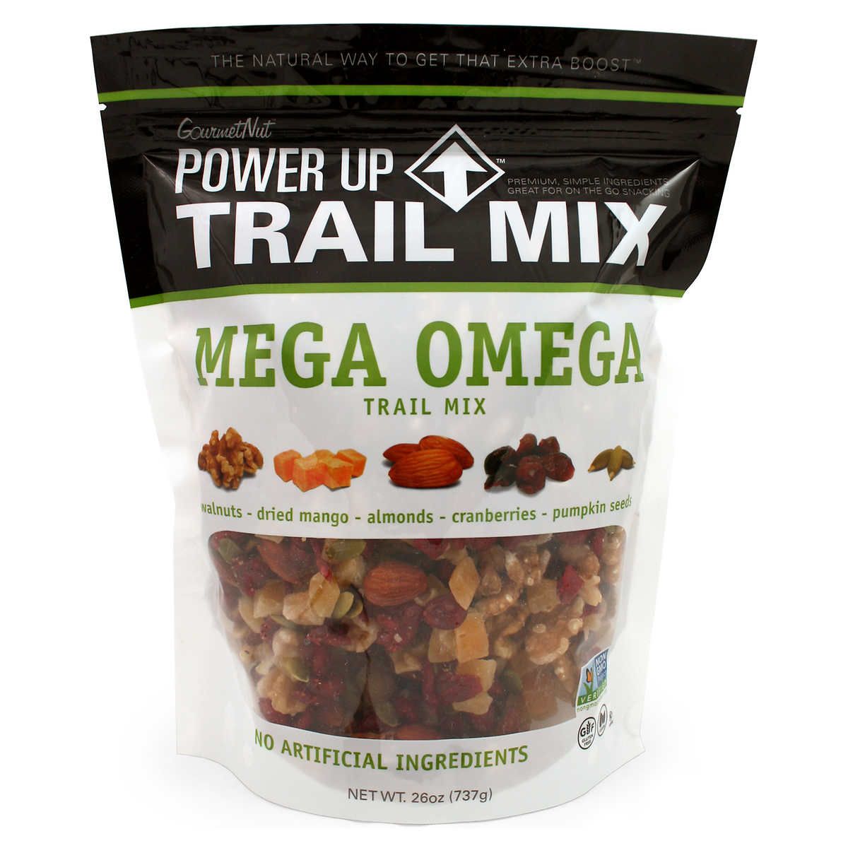 Hạt Hôn Hợp Và Trái Cây Khô (5 Loại) Trail Mix Mega Omega 737g _Mỹ