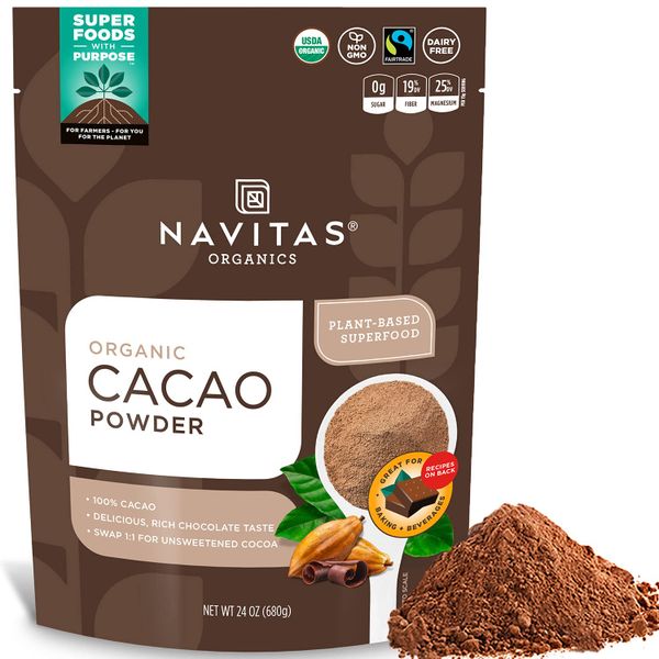  Bột Cacao Hữu Cơ Nguyên Chất Navitas Organics Cacao Power 680g (24oz)_Mỹ 