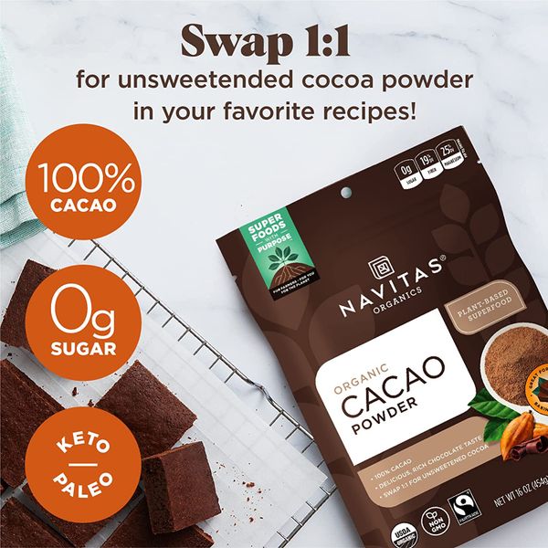  Bột Cacao Hữu Cơ Nguyên Chất Navitas Organics Cacao Power 680g (24oz)_Mỹ 