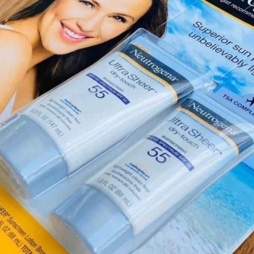 Kem Chống Nắng Neutrogena SPF55 Ultra Sheer Dry-Touch (Set 147ml+88ml)