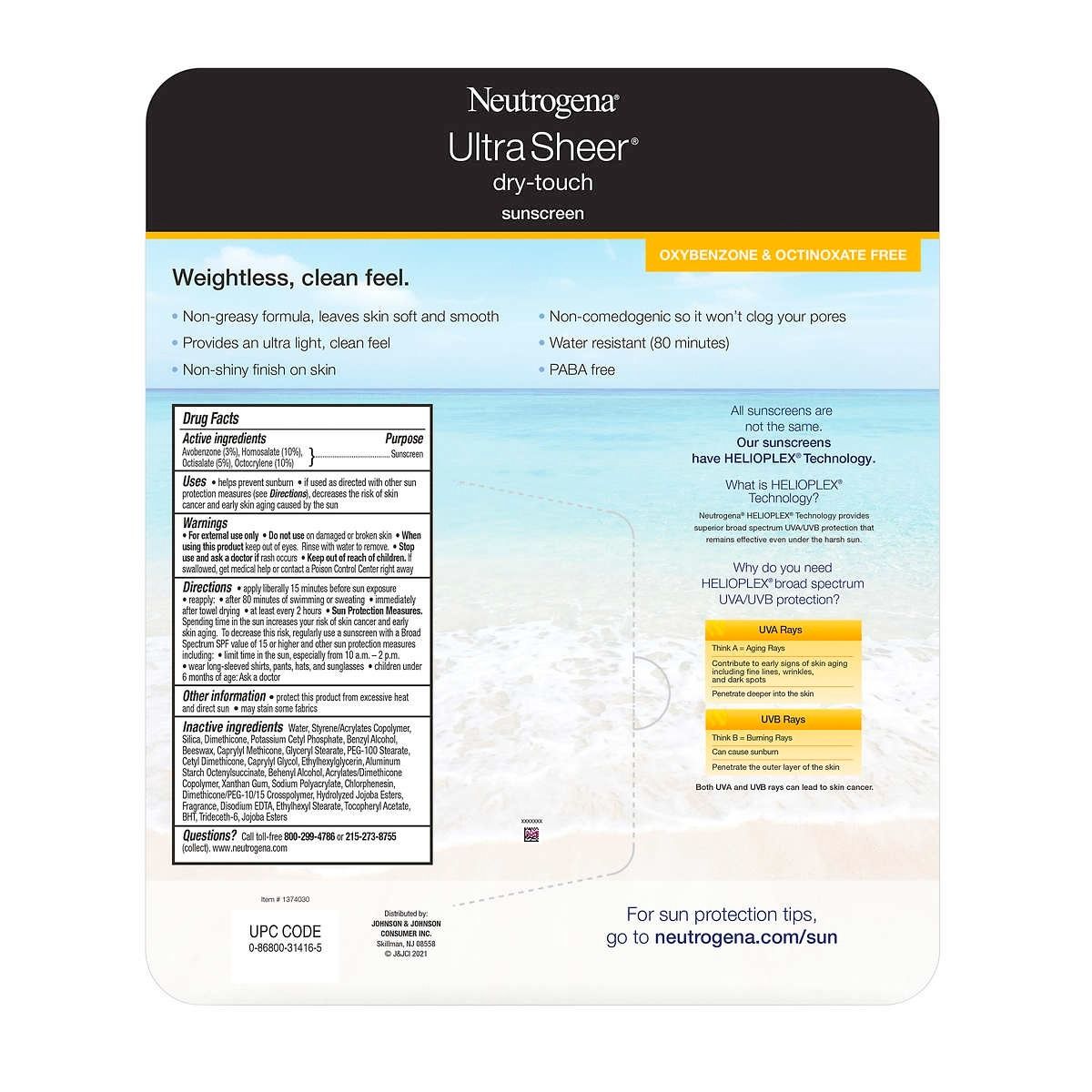 Kem Chống Nắng Neutrogena SPF55 Ultra Sheer Dry-Touch (Set 147ml+88ml)