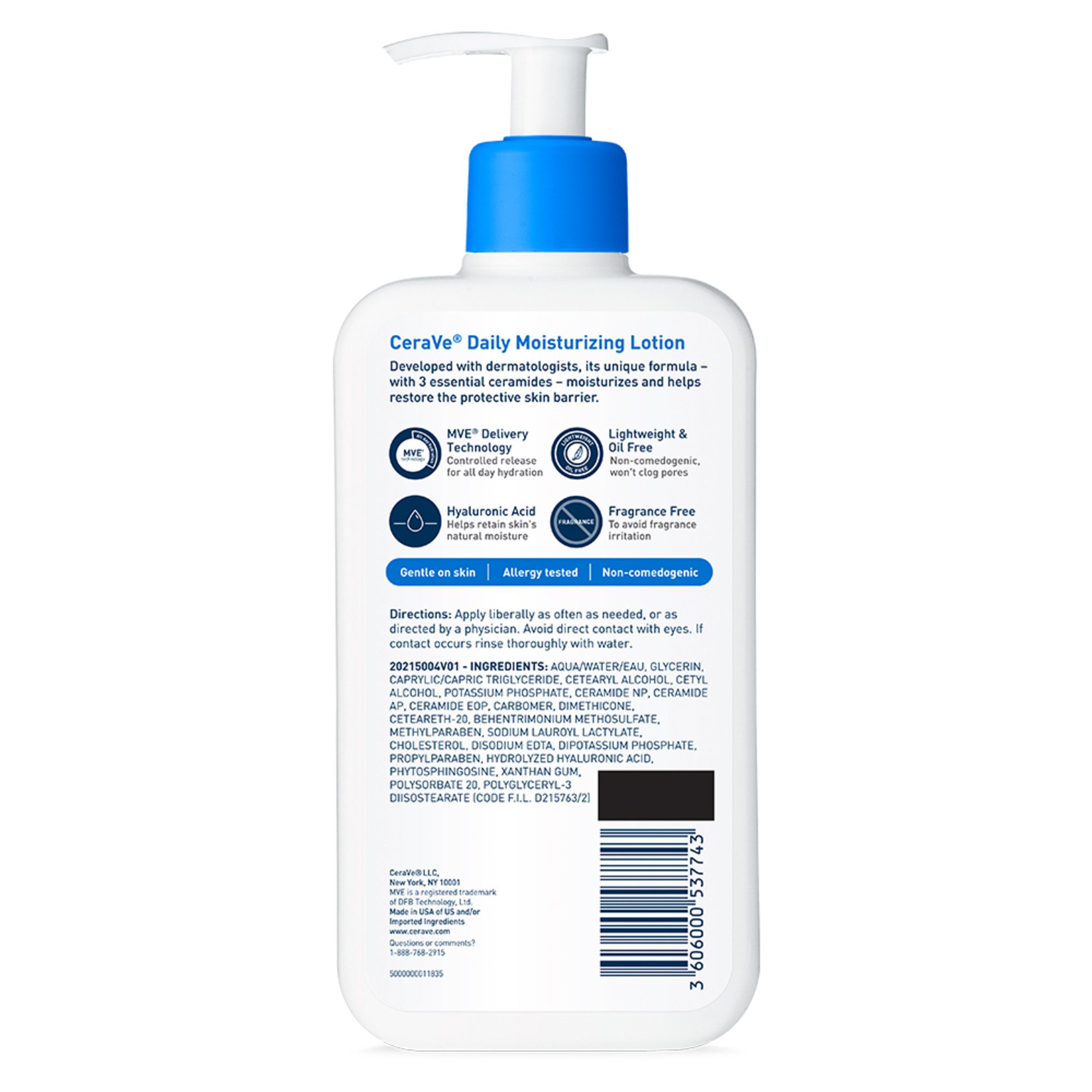 Sữa Dưỡng Thể Cho Da Thường Và Da Khô Cerave Daily Moisturizing Lotion Với Ceramides, Hyaluronic Acid - 355ml