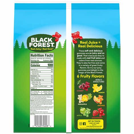 Kẹo Dẻo Gấu Hữu Cơ Black Forest Gummy Bears Organic Hộp 65 gói nhỏ (1.47kg)_Mỹ