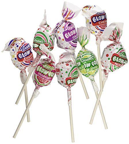  Kẹo Mút Nhân Gum Trái Cây CHARMS BLOW POP 2Treat In 1-100 Cây(1.84kg)_Mỹ 