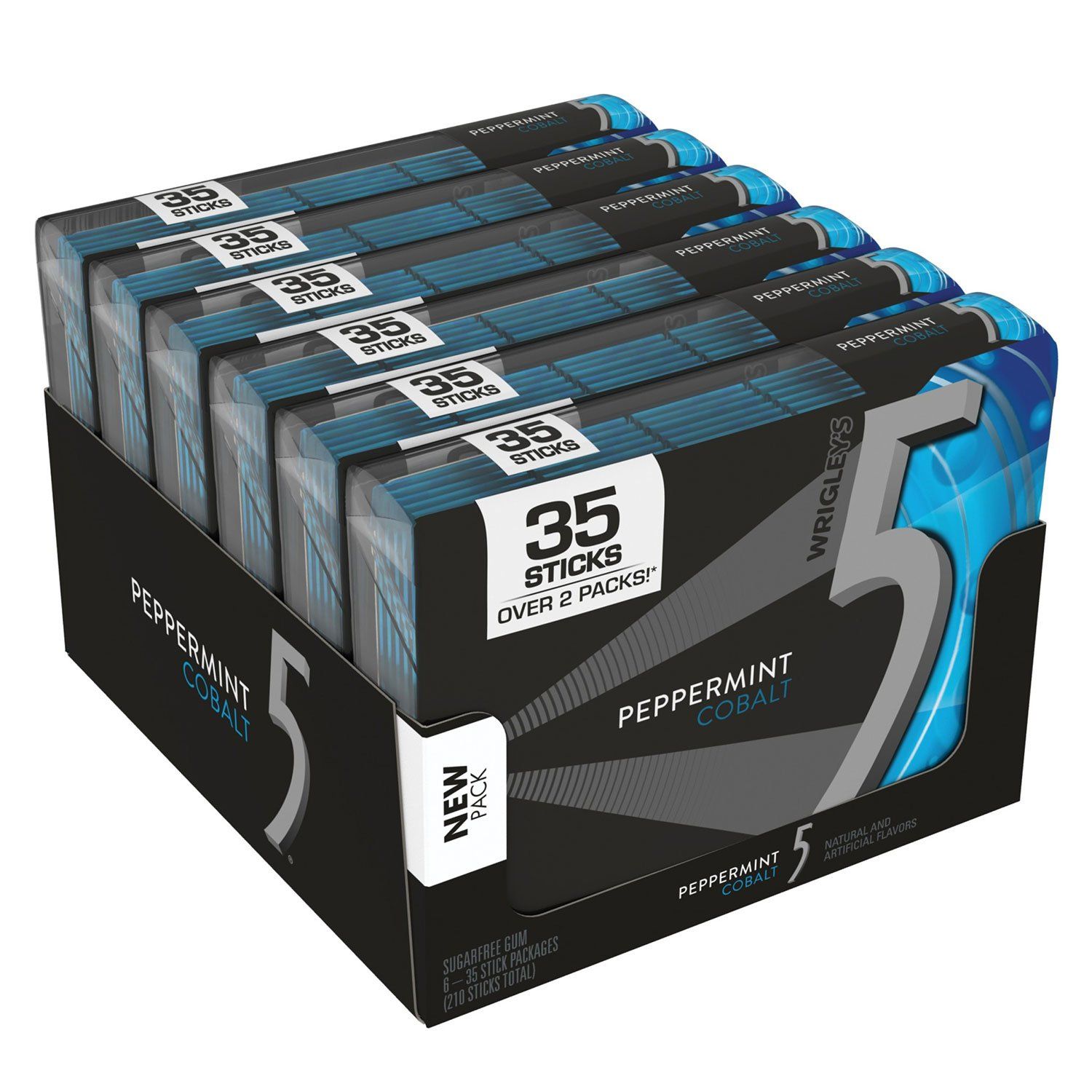 Kẹo Gum Không Đường Số 5 Wrigley's 5 Gum hộp nhựa 35 Miếng