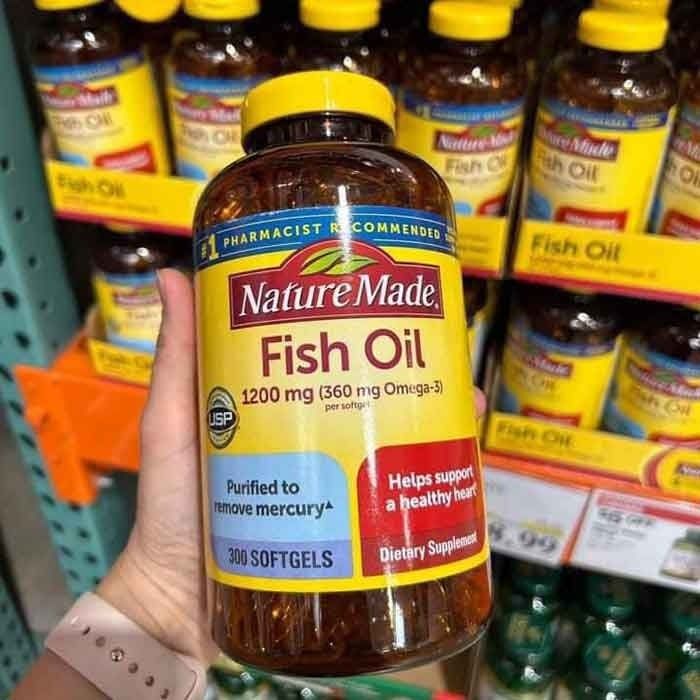Viên dầu cá Nature Made Fish Oil 1200mg 360mg 230 viên Mỹ