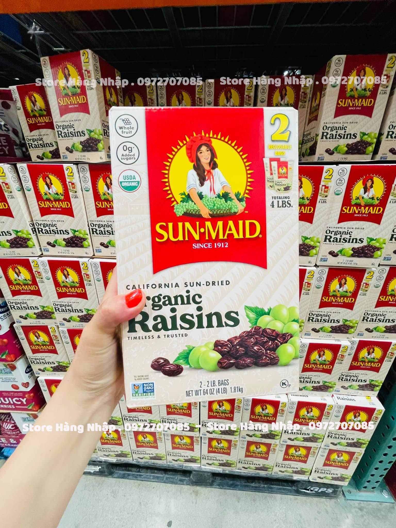 Nho Khô Sun-Maid California Sun-Dried Organic Raisins Timeless & Trusted 1.81kg