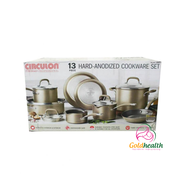  Bộ nồi chống dính Circulon Premier Professional Hard Anodized Cookware Set 13 