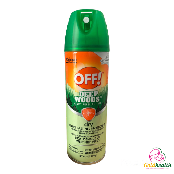  Xịt Côn Trùng OFF Deep Woods Insect Repellent 170g - Mỹ 